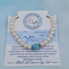 Load image into Gallery viewer, Pearl with Larimar Ball Bracelet - TJazelle Cape Bracelet