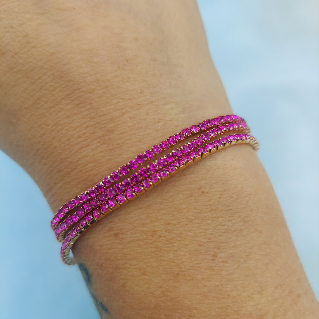 Triple Fuchsia Liza Bracelet