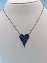 Load image into Gallery viewer, Black Pave Heart Necklace