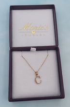 Load image into Gallery viewer, “C” Initial Necklace - 14K Rose Gold