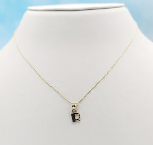 “R" Initial Necklace - 14K Yellow Gold