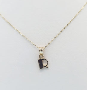 “R" Initial Necklace - 14K Yellow Gold
