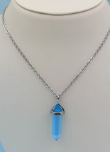 Load image into Gallery viewer, Blue Cat’s Eye Cleo Necklace - TJazelle