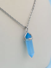 Load image into Gallery viewer, Blue Cat’s Eye Cleo Necklace - TJazelle