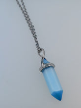 Load image into Gallery viewer, Blue Cat’s Eye Cleo Necklace - TJazelle