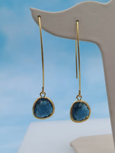 Load image into Gallery viewer, Sapphire   - Gemstone Threader Earring