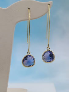 Plum  - Gemstone Threader Earring