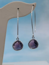 Load image into Gallery viewer, Plum  - Gemstone Threader Earring