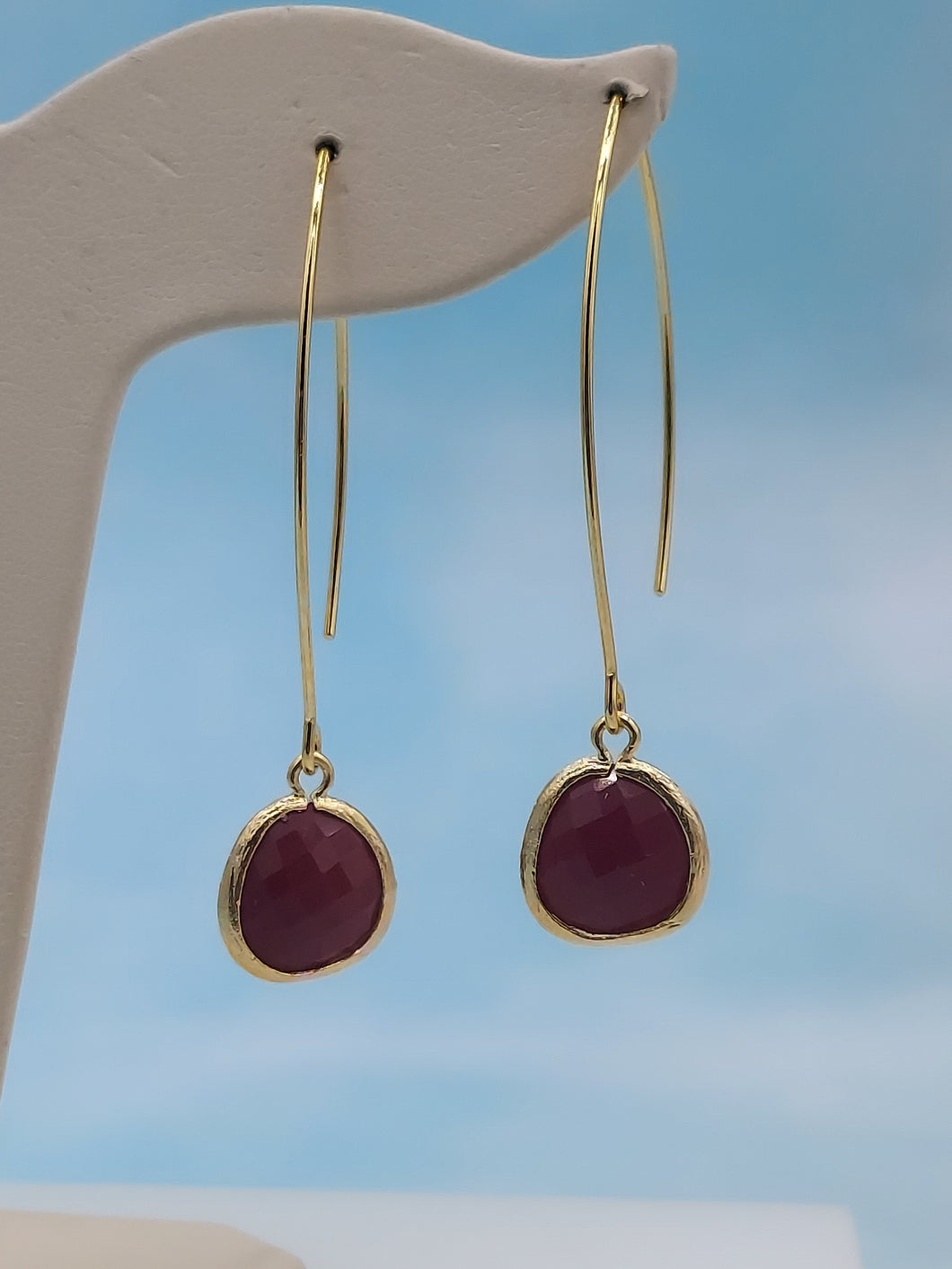 Jet Nut  - Gemstone Threader Earring