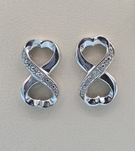 Load image into Gallery viewer, Infinity CZ Stud Earrings - Sterling Silver