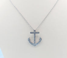 Load image into Gallery viewer, Anchor CZ Necklace - Sterling Silver