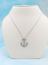 Load image into Gallery viewer, Anchor CZ Necklace - Sterling Silver