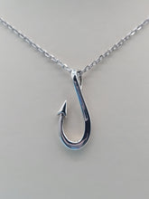 Load image into Gallery viewer, Fishhook Necklace - Sterling Silver