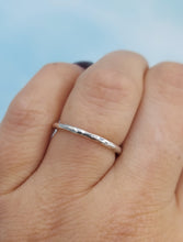 Load image into Gallery viewer, Shiny Hammered Stacking Bands - Sterling Silver