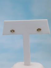 Load image into Gallery viewer, Evil Eye Diamond Studs - 14K Yellow Gold
