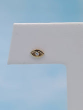 Load image into Gallery viewer, Evil Eye Diamond Studs - 14K Yellow Gold