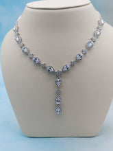 Load image into Gallery viewer, Pear Shaped Fancy Drop Necklace - Sterling Silver