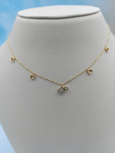Load image into Gallery viewer, Pave Heart Drop Necklace - 14K Yellow Gold