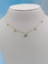 Load image into Gallery viewer, Pave Heart Drop Necklace - 14K Yellow Gold