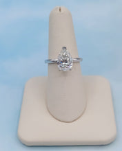 Load image into Gallery viewer, 3.01 Carat Pear Shaped Engagement Ring - 14K White Gold - Lab Created
