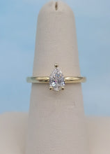 Load image into Gallery viewer, 0.72 Carat Pear Shaped Diamond Engagement Ring - 14K Yellow Gold