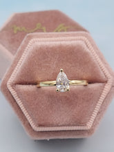 Load image into Gallery viewer, 0.72 Carat Pear Shaped Diamond Engagement Ring - 14K Yellow Gold