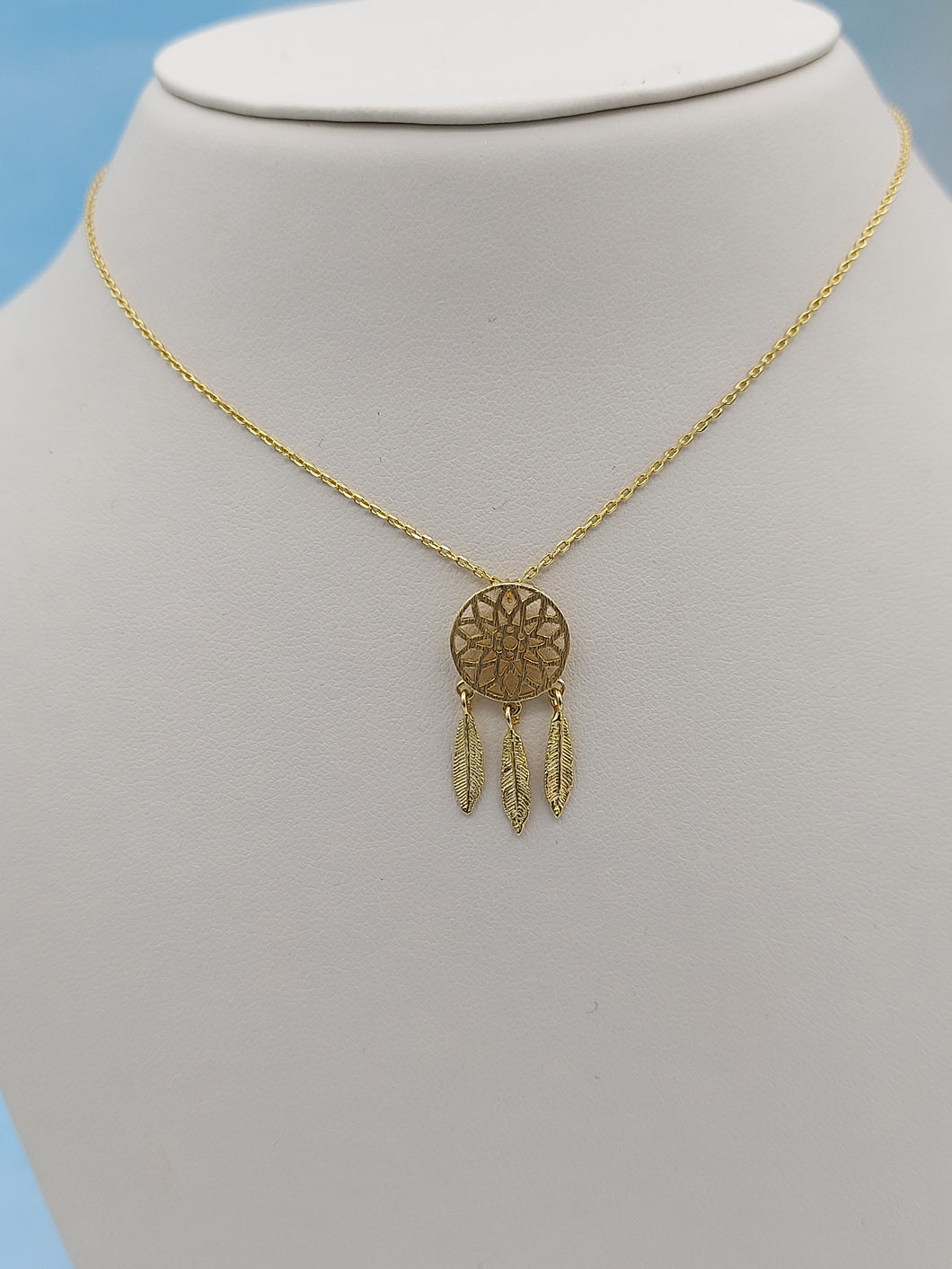 Dream Catcher Gold Plated Necklace