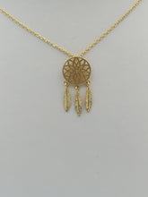 Load image into Gallery viewer, Dream Catcher Gold Plated Necklace