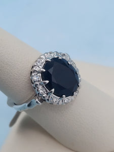 Contrast Onyx Ring - 14K White Gold