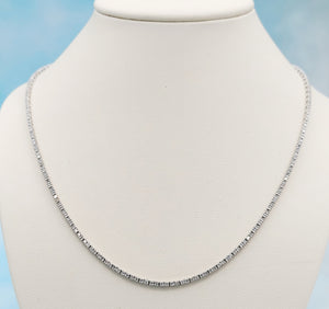 Diamond Tennis Necklace - 18K White Gold