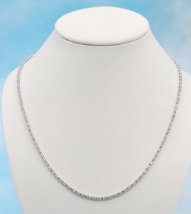 Diamond Tennis Necklace - 18K White Gold