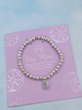 Load image into Gallery viewer, Dog Mom Bracelet - Silver Lavastone