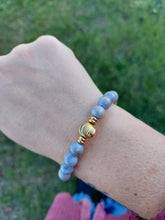 Load image into Gallery viewer, Golden Grey Jade with Gold Ball Journey Wave TJazelle Bracelet