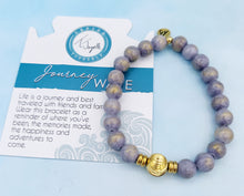 Load image into Gallery viewer, Golden Grey Jade with Gold Ball Journey Wave TJazelle Bracelet