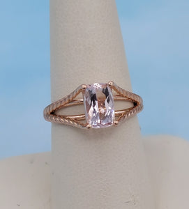 1.80 Carat Morganite Ring - 14K Rose Gold - Marie's Custom Design