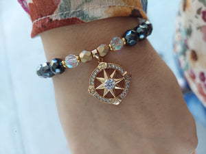 Compass Bracelet - Guidance - Hematite