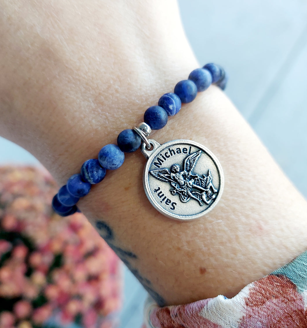 Rooted in Faith Bracelet - Wooden Beads - Saint Medals – My Saint My Hero