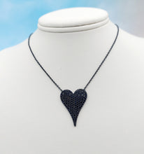 Load image into Gallery viewer, Black Pave Heart Necklace