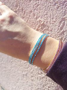 Triple Frozen Blue Liza Bracelet