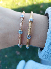 Load image into Gallery viewer, Three CZ Barrels Hook Bracelet