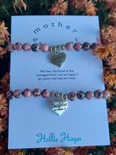 Load image into Gallery viewer, Mother &amp; Daughter Beaded Bracelet with Charm Set