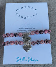 Load image into Gallery viewer, Mother &amp; Daughter Beaded Bracelet with Charm Set