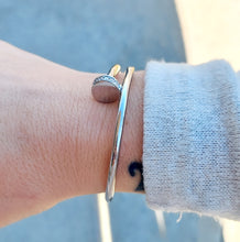 Load image into Gallery viewer, Clear CZ Tough as Nails Bangle - Sterling Silver