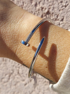 Tough as Nails Flex Bangle - Sterling Silver (Looser Fit)