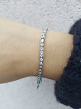 Load image into Gallery viewer, 1 Carat Illusion Diamond Tennis Bracelet 14K White Gold