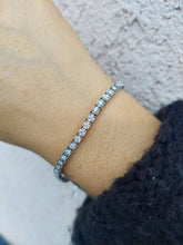 Load image into Gallery viewer, 1 Carat Illusion Diamond Tennis Bracelet 14K White Gold