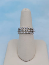 Load image into Gallery viewer, Three Layer Diamond Band - 14K White Gold