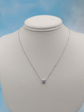 Load image into Gallery viewer, Tiny CZ Bezel Necklace - Sterling Silver