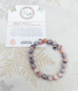 Inner Peace Peach Botswana Agate Stacker - TJazelle Retailer Exclusive