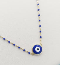 Load image into Gallery viewer, Evil Eye Necklace - Gold Plated Sterling Silver